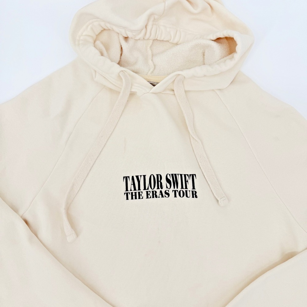 Official Taylor Swift The Eras Tour Merch Cream Hoodie Adult M Fleece Pullover - Picture 2 of 10